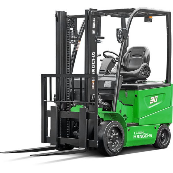 hangcha x series 4-wheel electric cushion forklift with lithium-ion technology